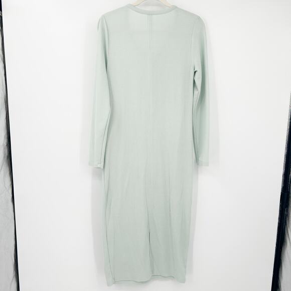 Athleta Womens Wind Down Waffle Long Sleeve Henley Lounge Sleep Dress Size S - Picture 7 of 7